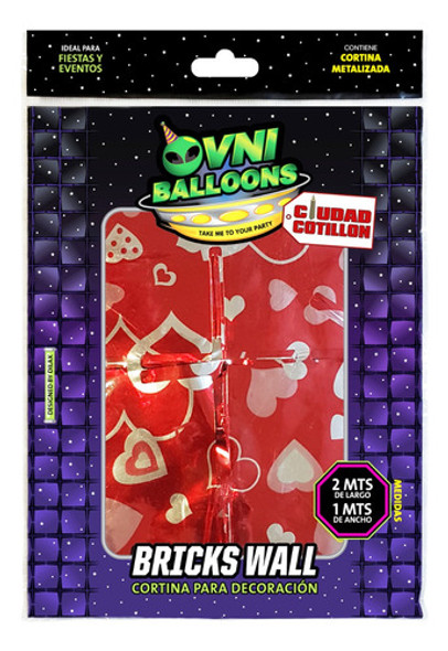 Cortina Cuadrada Corazones 2mts Metalizada- Ciudad Cotillón 0 Cortina Cuadrada Corazones 2mts Metalizada- Ciudad Cotillón 0