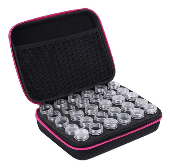 Caja De Almacenamiento Para Pintura Diy, 30 Ranuras, Negro Y 0