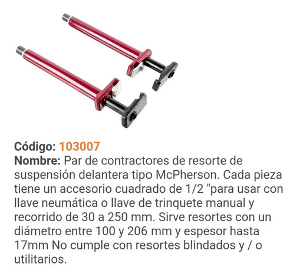 Prensa Resortes De Suspensión Tipo Mcpherson X 2pcs Enc 1/2 1