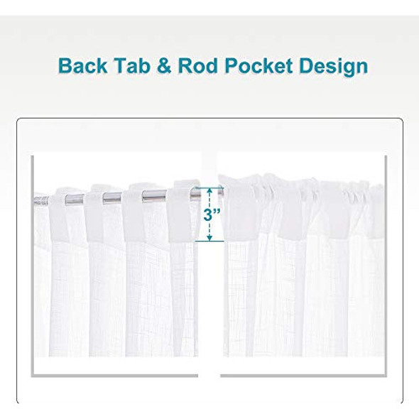 Cortina Fina Ryb Home De Lino Con Textura, Con Lengeta Tras 1