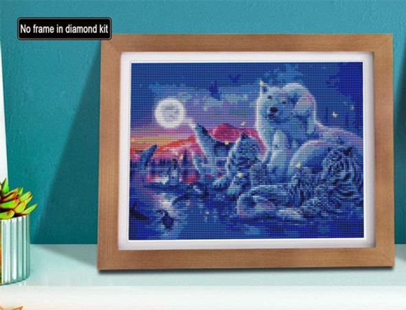 Kit Pintura Con Diamantes 5d Diy - Oso Polar 30x40cm 1