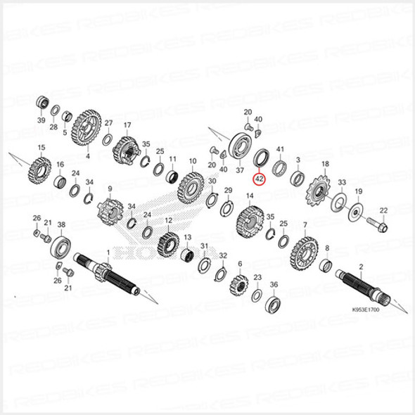 Reten Piñon Honda Crf 250 Crf 450 Original Honda Japon B1 1