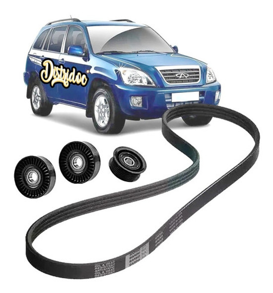 Kit Correa Gates Accesorios + Poleas Skf Chery Tiggo 2.0 0