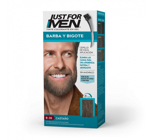 Just For Men Colorante Gel Castaño Barba Y Bigote 0