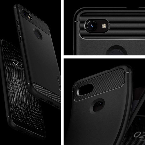 Funda Spigen Rugged Armor Para Google Pixel 3a - Negra Matte 1