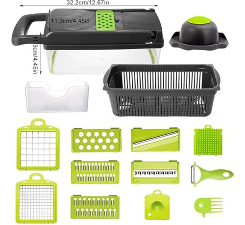 Picador De Verduras, Accesorios De Cocina 16 En 1, 1