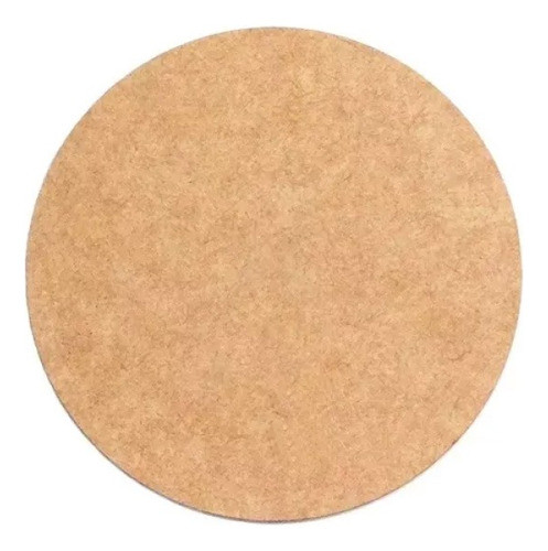 Kit Com 20 Bolachas 10cm X 10cm Mdf Crú Círculo 0