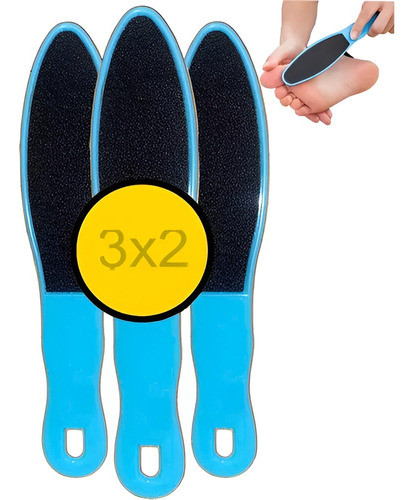 Kit 3x2 Lima Ovalada Doble Pedicura Removedor De Callos 0