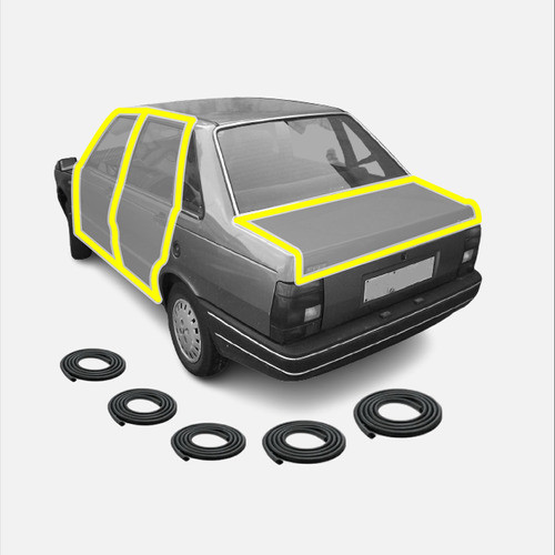 Kit Burletes De Puerta Y Baul Fiat Duna + Regalo 0