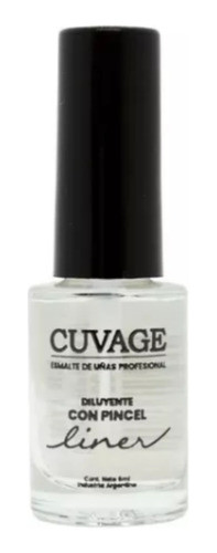 Cuvage Liner Diluyente Con Pincel 6ml Manicuria 0