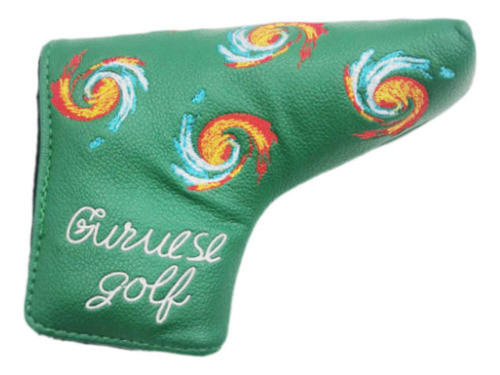 Protetor Elegante Para Taco De Golfe Em Couro Verde 0