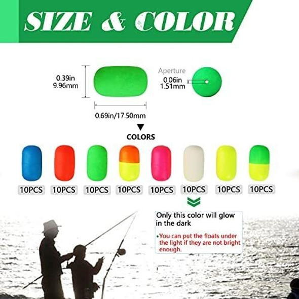 Kit Accesorios D/pesca Dovesun Flotadores D/espuma/80pcs 1 Kit Accesorios D/pesca Dovesun Flotadores D/espuma/80pcs 1