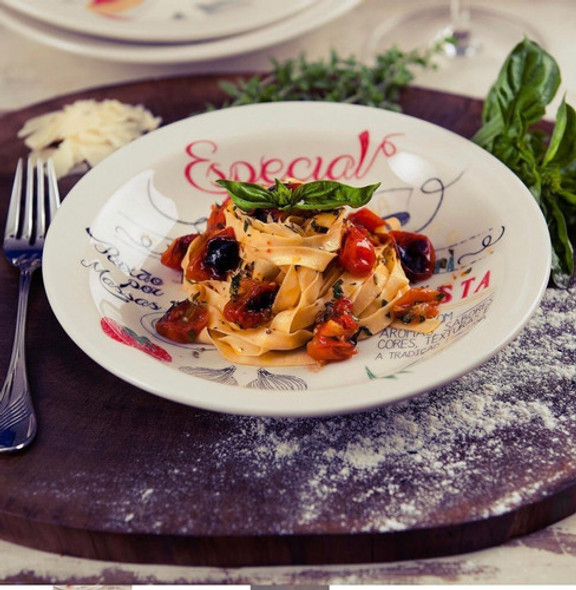 Set De Platos Para Pastas 4 Hondos Y  1 Bowl Oxford Cerámica 1 Set De Platos Para Pastas 4 Hondos Y  1 Bowl Oxford Cerámica 1