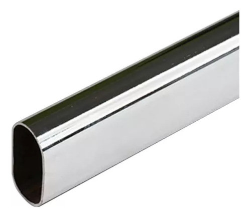 Caño Oval Cromado Metro Lineal Para Placard 0