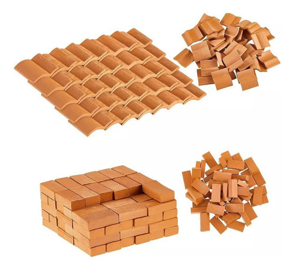 Ab Conjunto De Construção De Modelo De Mini Tijolo E Telha 0
