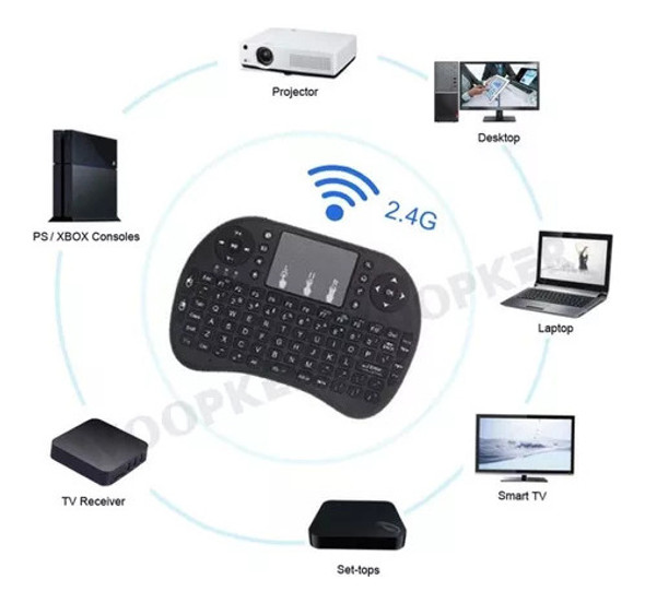 Mini Teclado Retroiluminado Inalámbrico Touchpad Android Pc 1