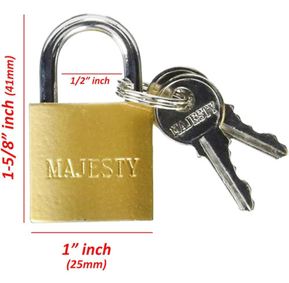 20 Piezas De Mini Candado De Latón Macizo De 25 Mm Con 2 Lla 1