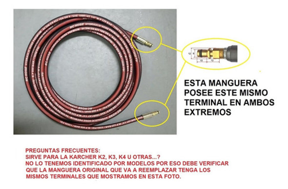 Manguera Hidrolavadora Karcher X 5 Mts Malla De Acero 1