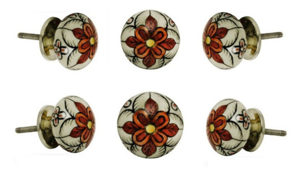 6 Tiradores De Ceramica / Porcelana (6xts4jq6) 0