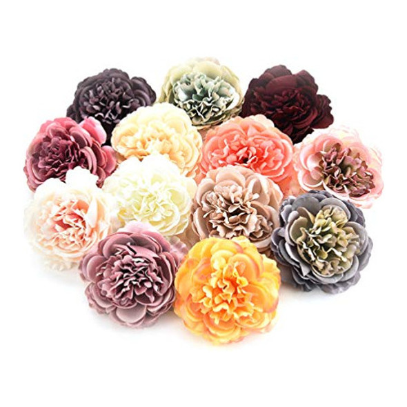 Cabezales De Flores Falsas A Granel Para Manualidades Artifi 0