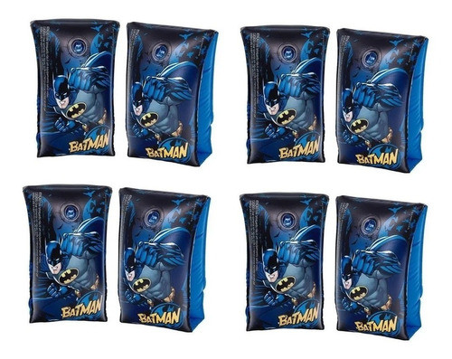 Kit C/4 Boia De Braço Inflável Infantil Batman Fun 23cmx15cm 1