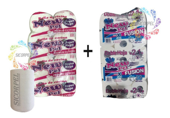 Papel Higienico D/hoja X 30uni + Rollo Cocina X 8 Uni 1