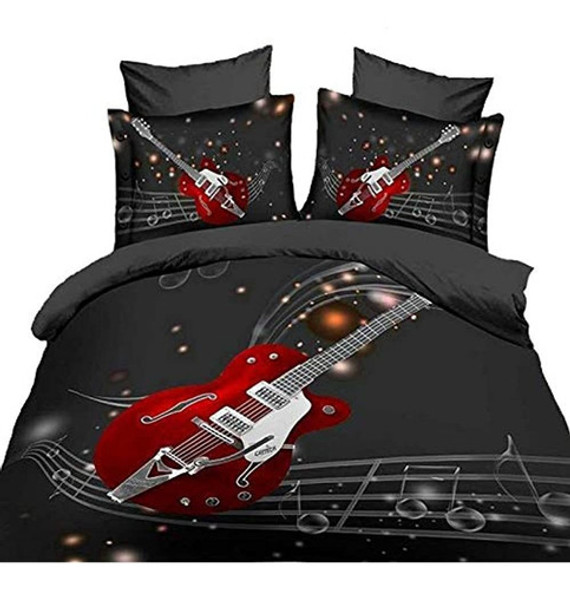 Bbchose Guitar Queen Size Juego De Ropa De Cama Con Impresió 0 Bbchose Guitar Queen Size Juego De Ropa De Cama Con Impresió 0