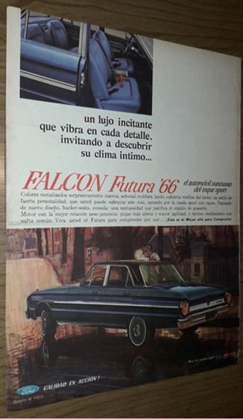 P32 Clipping Publicidad Automovil Ford Falcon Año 1966 0 P32 Clipping Publicidad Automovil Ford Falcon Año 1966 0