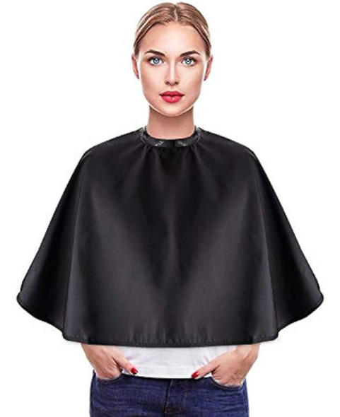 Capa De Maquillaje Negro Noverlife, Bata Corta De Salón De B 0