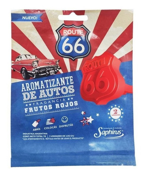 Aromatizante Saphirus Route 66 Frutos Rojos 0 Aromatizante Saphirus Route 66 Frutos Rojos 0
