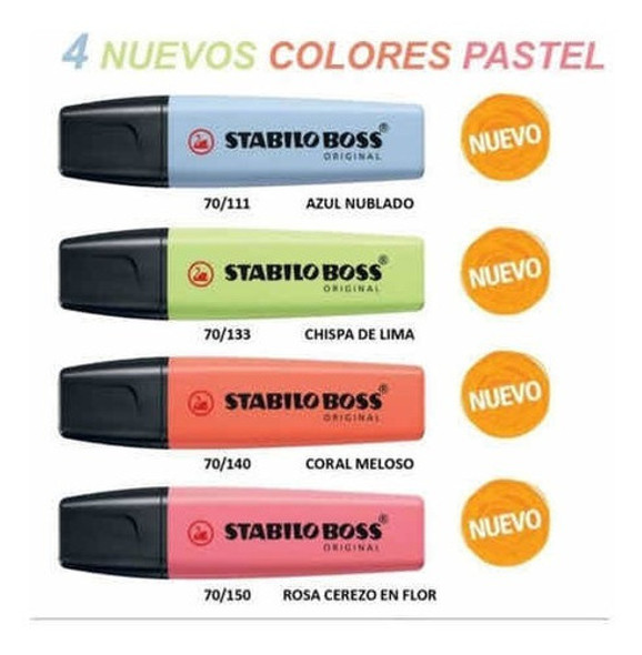 Marcador Stabilo Boss Pastel X 4 1