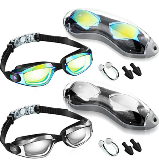 Paquete De 2 Gafas De Natación Sin Fugas, Gafas De 0 Paquete De 2 Gafas De Natación Sin Fugas, Gafas De 0