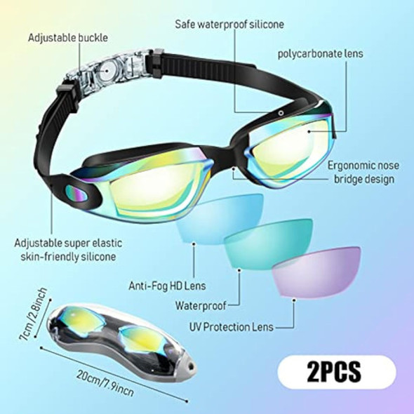 Paquete De 2 Gafas De Natación Sin Fugas, Gafas De 1 Paquete De 2 Gafas De Natación Sin Fugas, Gafas De 1