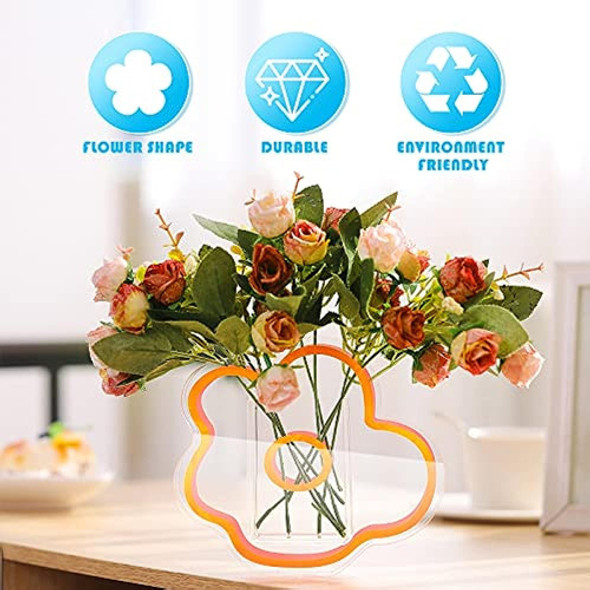 Vosarea Florero En Forma De Nube De Acrílico Rosa Maquillaje 1