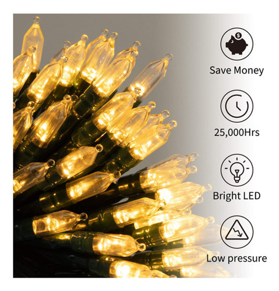 Extensin De Luces De Navidad De 110 Pies Para Exteriores 300 1