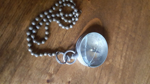 Antigua Brujula De Bolsillo Con Cadena 0