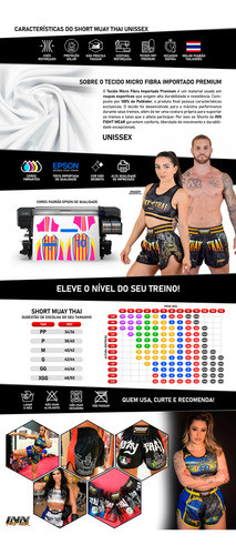 Short Muaythai Tribal Fighter Unissex Curto 1