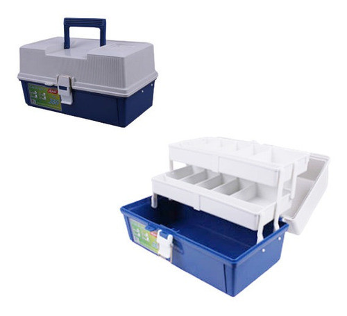 Caja De Pesca Mauri 350 L 2 Bandejas Ideal Pesca Variada 0