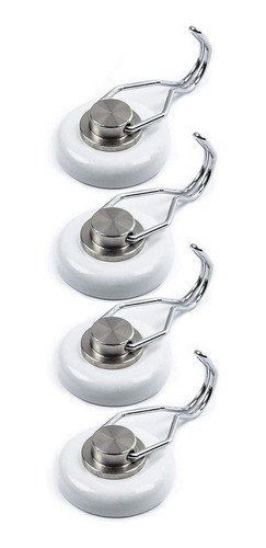 4 Ganchos Magneticos Giratorio, De 29 Kg - Blanco. 0