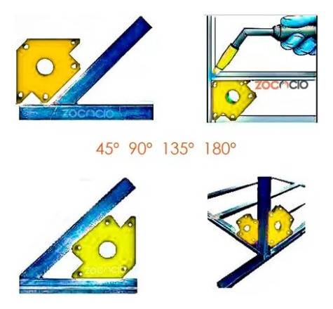 Pack 2 Escuadras Magnéticas 4 Y 5 Pulgadas 1