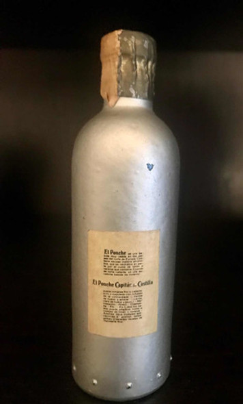 Botellita Antigua Miniatura Ponche Capitán De Castilla Llena 1