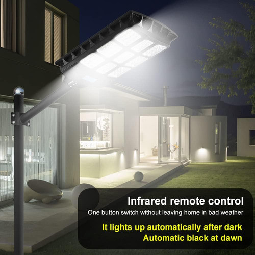 Pinsai 2 Pack Led Solar Street Light Outdoor Waterproof,larg 1