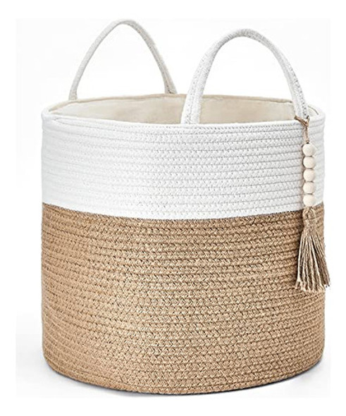 Mkono Cesta De Almacenamiento Tejida Decorativa De Cuerda Na 0