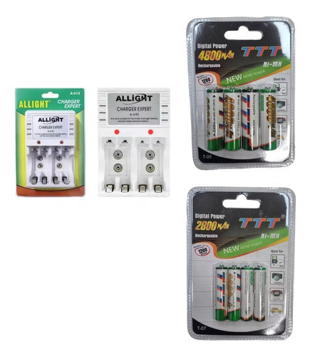 Cargador De Pilas Aa , Aaa  Y Bateria + 8 Pilas Regalo 1