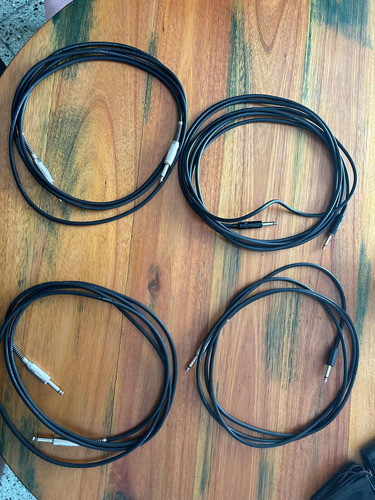 4 Cables De Instrumento Marca Proel. 3x3m 1x5m 0