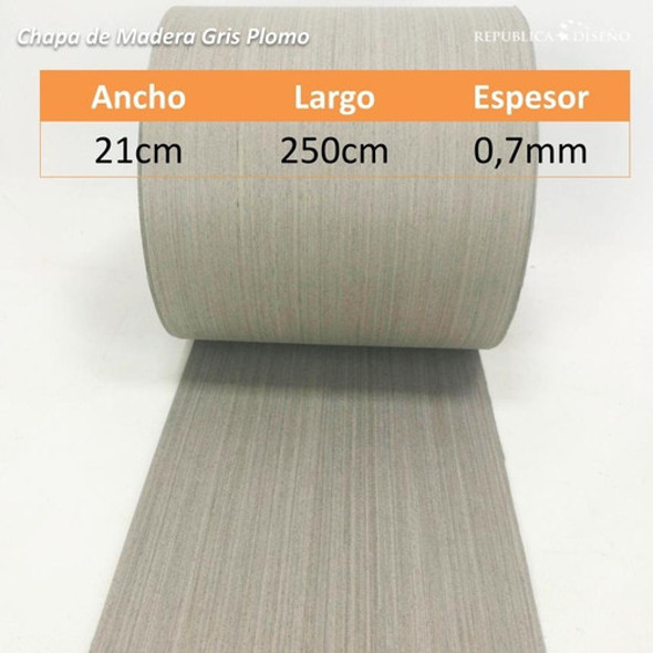 Chapa Madera Natural Gris Plomo 21x250cm Carpinteria Luthier 1