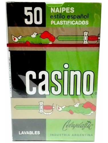 Naipe Casino X 50 Cartas Plastificadas Original Pack X 6 0