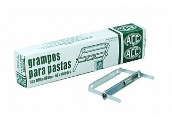 Grampo Trilho Metálico Para Pastas | 80mm - 50 Unidades 0