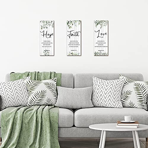 3 Piezas Faith Hope Love Wall Decor Bible Verse Inspirationa 1