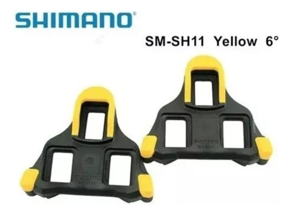 Taco Taquinho Para Pedal Speed Sm-sh11 Amr Shimano Amarelo 1 Taco Taquinho Para Pedal Speed Sm-sh11 Amr Shimano Amarelo 1